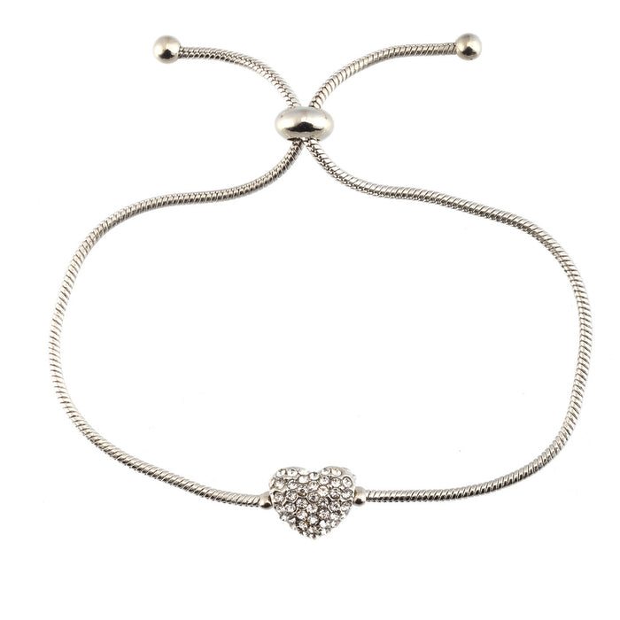 Wholesale Bracelet Alloy Diamond Heart Pull Bracelet JDC-BT-XLH011