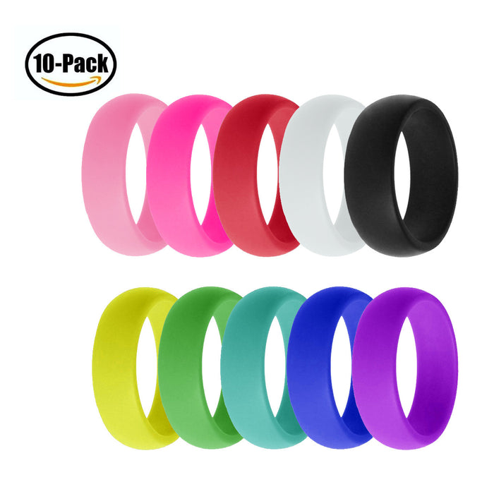 Wholesale Silicone Ring 10 Colors Rainbow Candy Color Set MOQ≥2 JDC-RS-ZhiS002