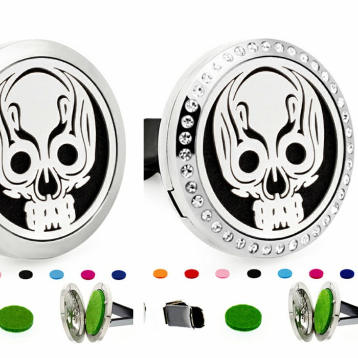 Wholesale Car Accessories Stainless Steel Skull Hollow Pattern Air Outlet Perfume Clip JDC-CA-BoShi005
