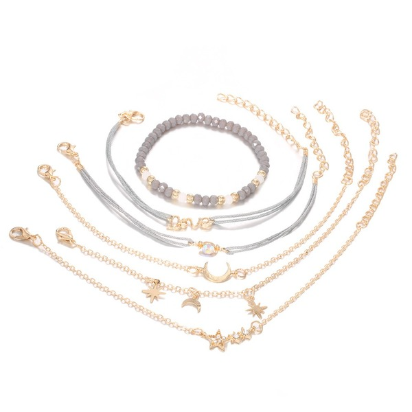 Jewelry WholesaleWholesale alloy star moon Bracelet JDC-BT-DaiR005 Bracelet 黛仁 %variant_option1% %variant_option2% %variant_option3%  Factory Price JoyasDeChina Joyas De China