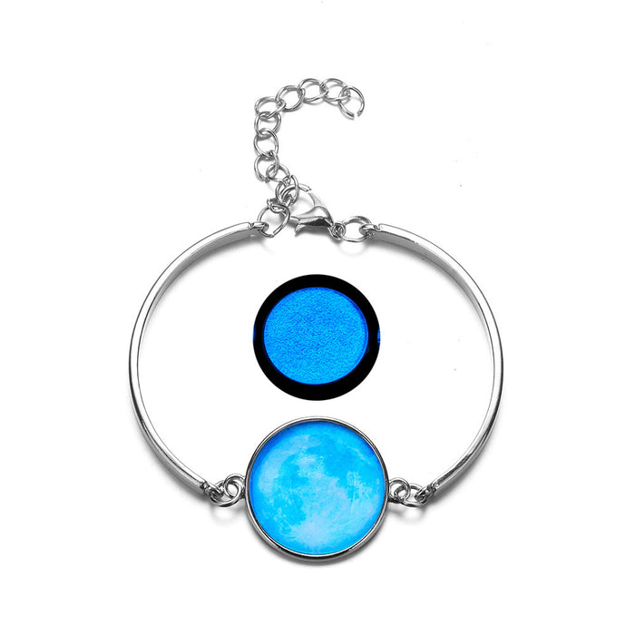 Bracelet lumineux en gros bijoux de lumière bleue Bracelet en alliage bricolage JDC-BT-Songx017