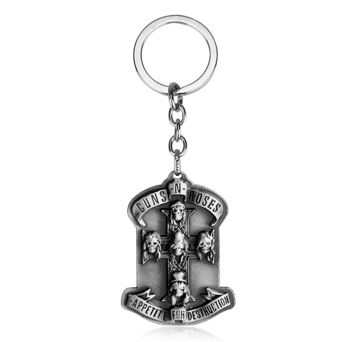 Wholesale Keychain Alloy Skull Pendant JDC-KC-HeY018