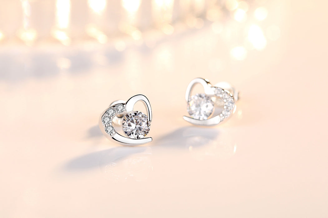 Wholesale Earrings Love Diamond Inlaid Women MOQ≥2 JDC-ES-WEIH009