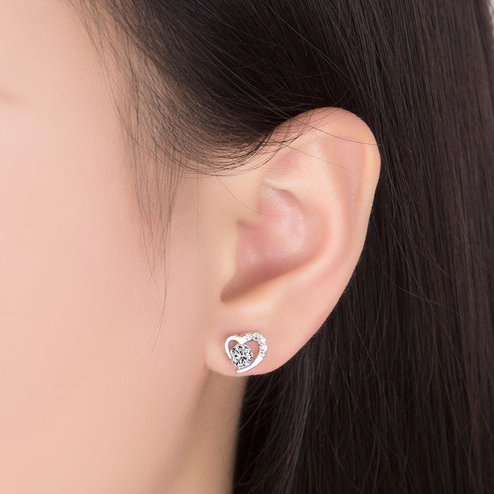 Wholesale Earrings Love Diamond Inlaid Women MOQ≥2 JDC-ES-WEIH009