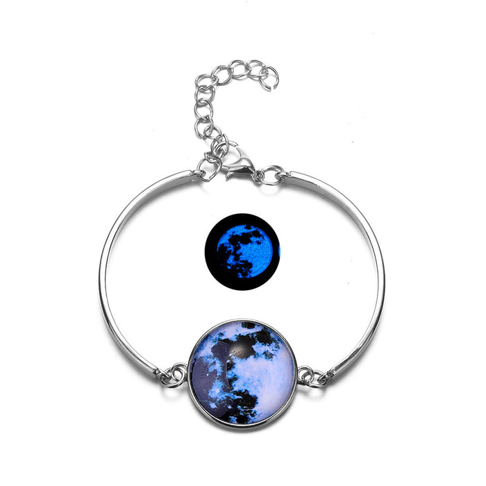 Bracelet lumineux en gros bijoux de lumière bleue Bracelet en alliage bricolage JDC-BT-Songx017