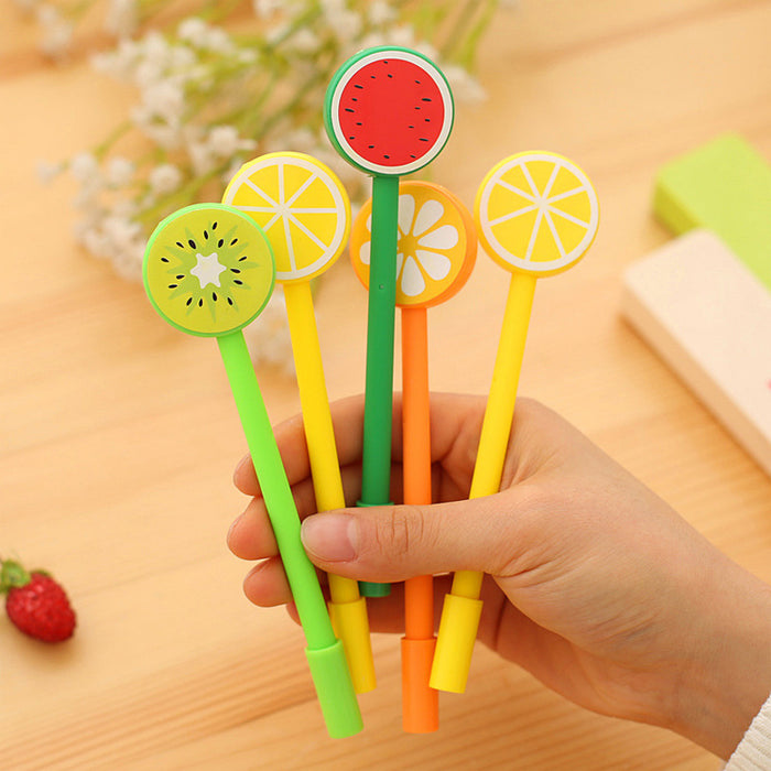 Wholesale Ballpoint Pen Plastic Cute Fruit Lollipop Gel Pen JDC-BP-CaiW012