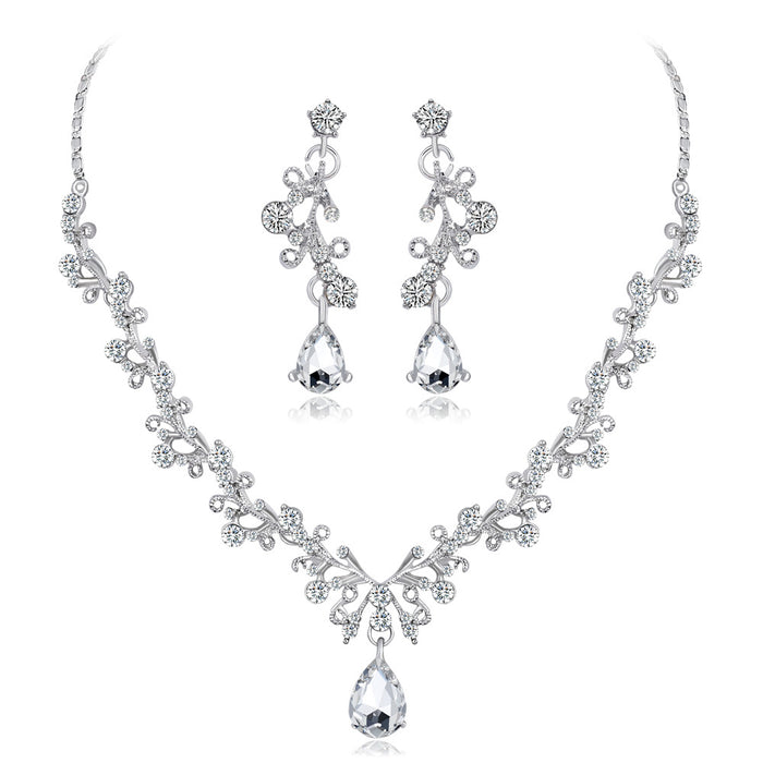 Jewelry WholesaleWholesale Diamond Bridal Wedding Dress Crystal Necklace JDC-NE-GSDB006 necklaces 丹比华比 %variant_option1% %variant_option2% %variant_option3%  Factory Price JoyasDeChina Joyas De China