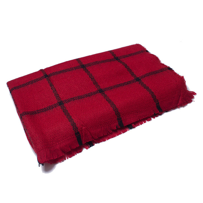 Wholesale Scarf imitation cashmere black and white plaid winter thickening warm JDC-SF-Junhao006