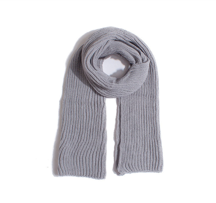 Wholesale Scarf Faux Wool Yarn Solid Color Shawl Winter Thickening Warm JDC-SF-Junhao005