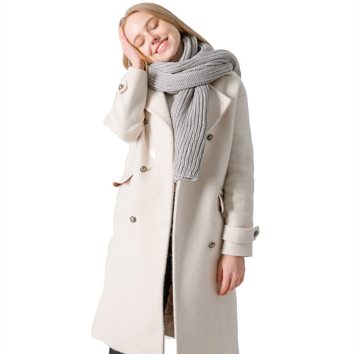 Bufanda al por mayor hilo de lana faux hilo de color sólido chal invernal engrosamiento cálido jdc-sf-junhao005