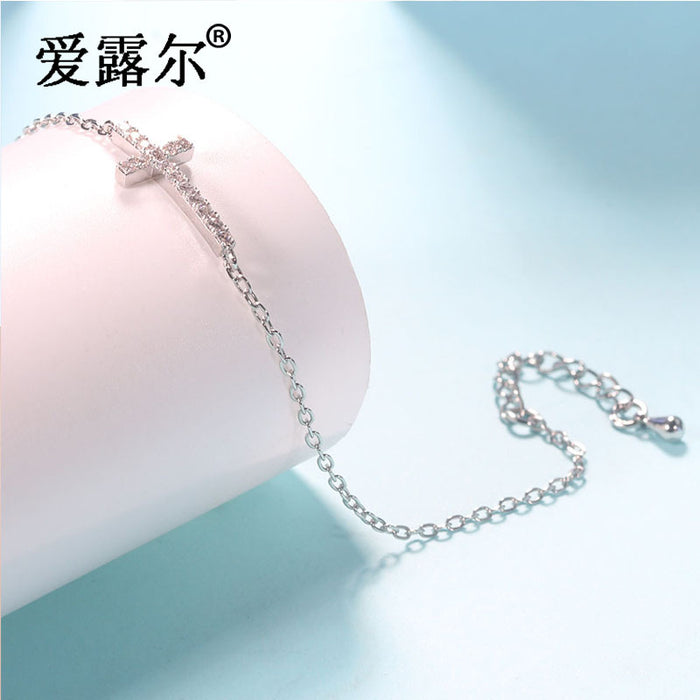 Wholesale Bracelet Copper Cross Crystal Bracelet MOQ≥2 JDC-BT-DiL020
