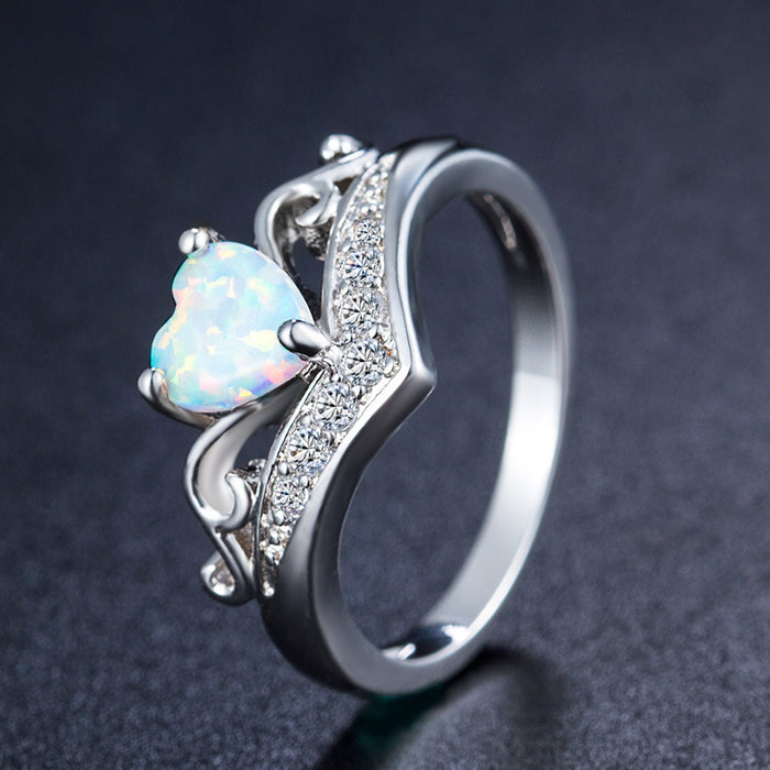 Wholesale Heart Opal Copper Ring JDC-RS-Sanj036