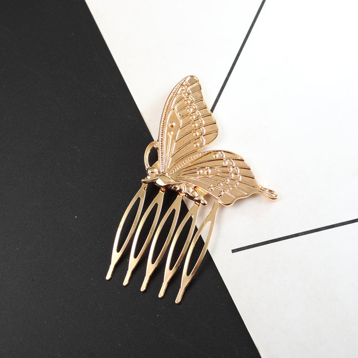 Wholesale Hair Clips Alloy Butterfly Hair Comb Insert Comb JDC-HC-Jingjie016