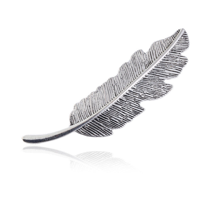 Wholesale Hair Clips Alloy Electroplating Leaf Feather JDC-HC-Jingjie027