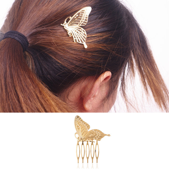 Wholesale Hair Clips Alloy Butterfly Hair Comb Insert Comb JDC-HC-Jingjie016