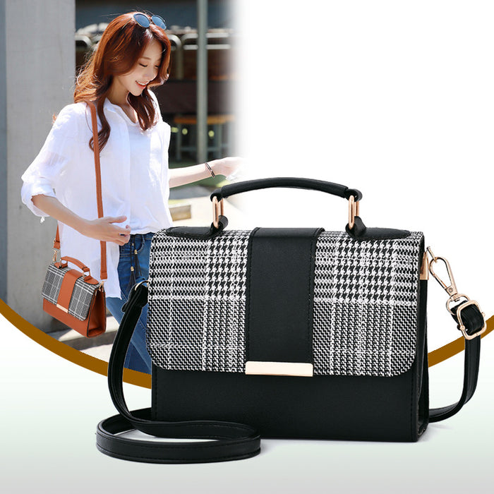 Wholesale Shoulder Bag PU Houndstooth Small Square Bag Diagonal JDC-SD-Chengy001