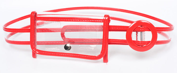 Wholesale Transparent PVC Plastic Waist Bag Belt JDC-WB-JSR004