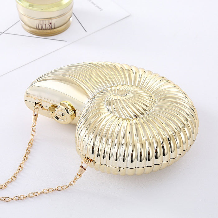 Wholesale Conch Fashion Evening Chain Bag Shiny Acrylic Clutch JDC-HB-WangC002