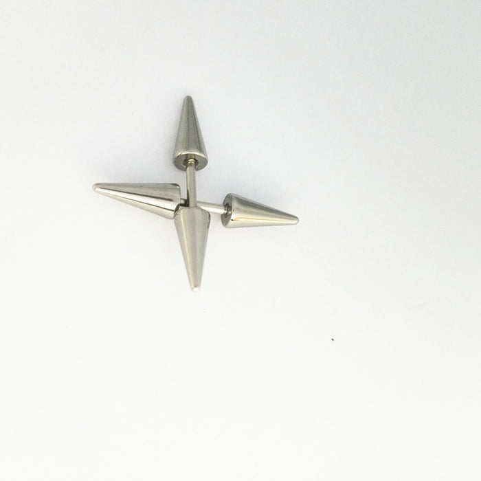 Wholesale Stainless Steel Tapered Earring Piercing MOQ≥2 JDC-ES-dongx004