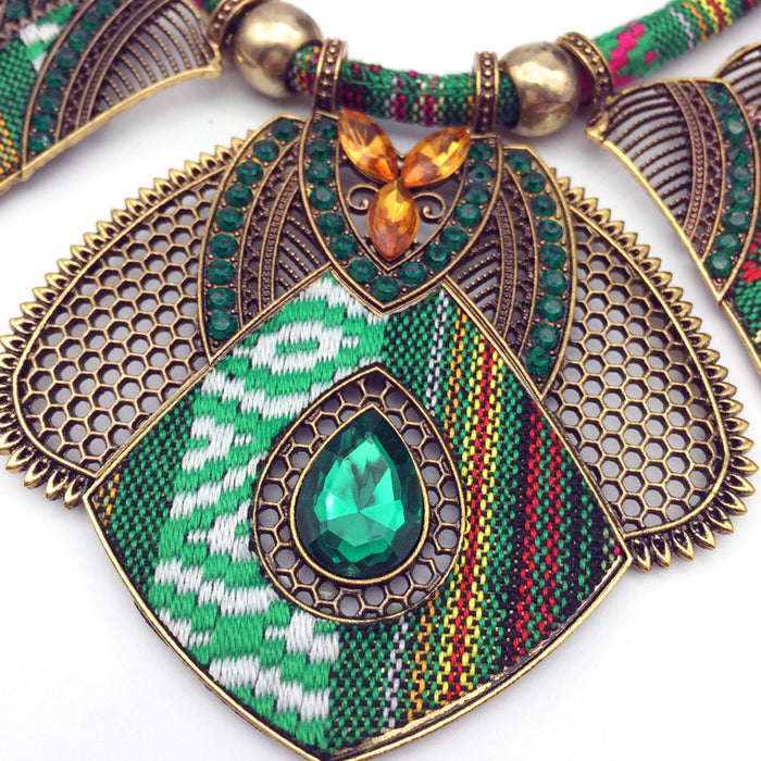 Collar de collar étnico de boho al por mayor Collar de diamantes JDC-Ne-Kazi001