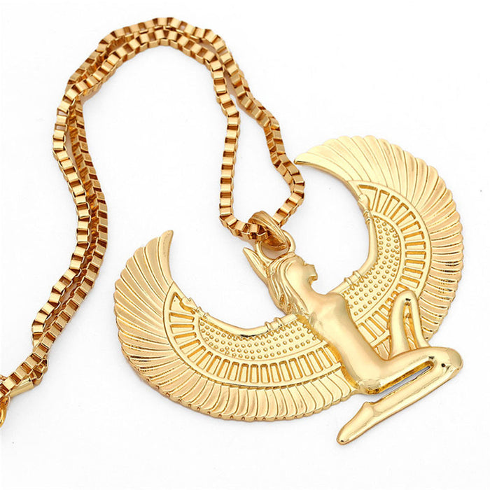 Collar al por mayor Cristal Antiguo Egipto Isis Horus Collar colgante MOQ≥2 JDC-Ne-ZHUJ012