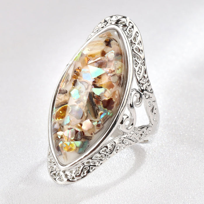Wholesale Rings Alloy Magic Color Shell Vintage JDC-RS-KaiQ012