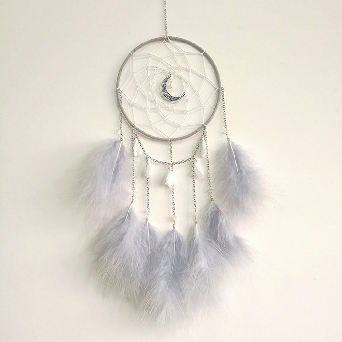 Wholesale Dream Catcher Feather Creative White Moonlight Opal MOQ≥2 JDC-DC-ZZ008