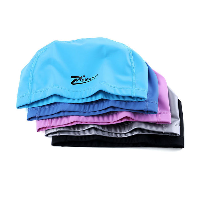 Wholesale Adult PU Coated Swimming Cap Solid Color Cloth Swimming Cap MOQ≥2 JDC-SC-YiN001