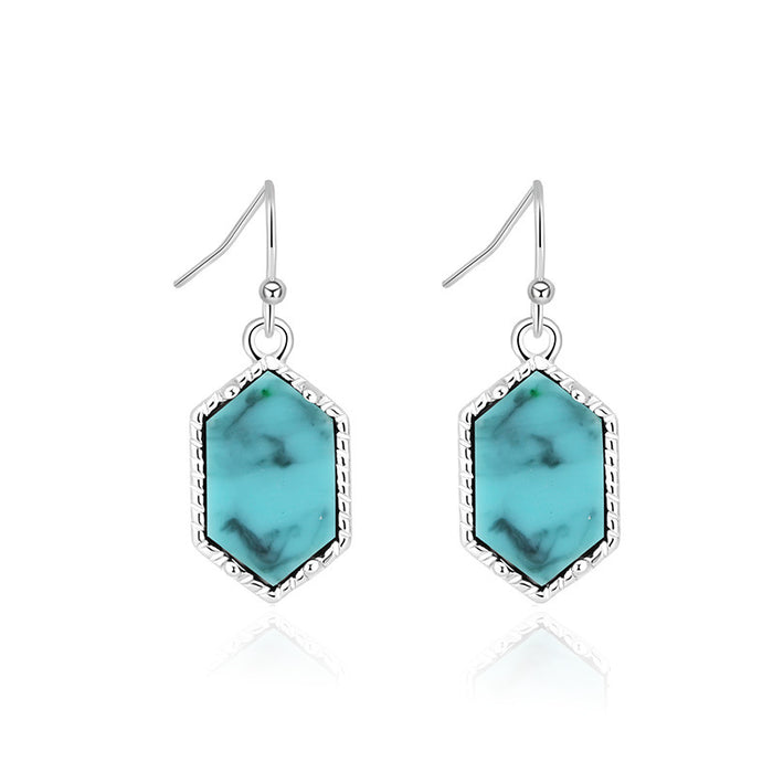 Jewelry WholesaleWholesale crystal cluster turquoise earrings JDC-ES-NM026 Earrings 诺铭 %variant_option1% %variant_option2% %variant_option3%  Factory Price JoyasDeChina Joyas De China