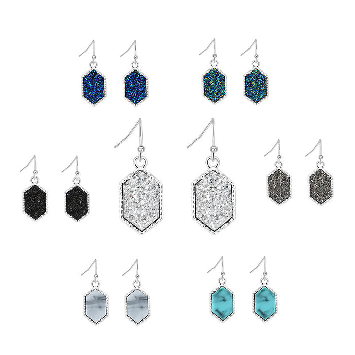 Jewelry WholesaleWholesale crystal cluster turquoise earrings JDC-ES-NM026 Earrings 诺铭 %variant_option1% %variant_option2% %variant_option3%  Factory Price JoyasDeChina Joyas De China