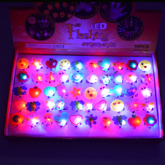 Anillo de luz LED de juguete al por mayor Lindo dibujos animados MOQ≥50 JDC-FT-HENGQ003