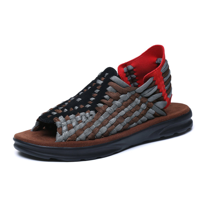 Chaussures tissées en gros Sandales masculines Chaussures de plage décontractées à la mode JDC-SD-WANL001