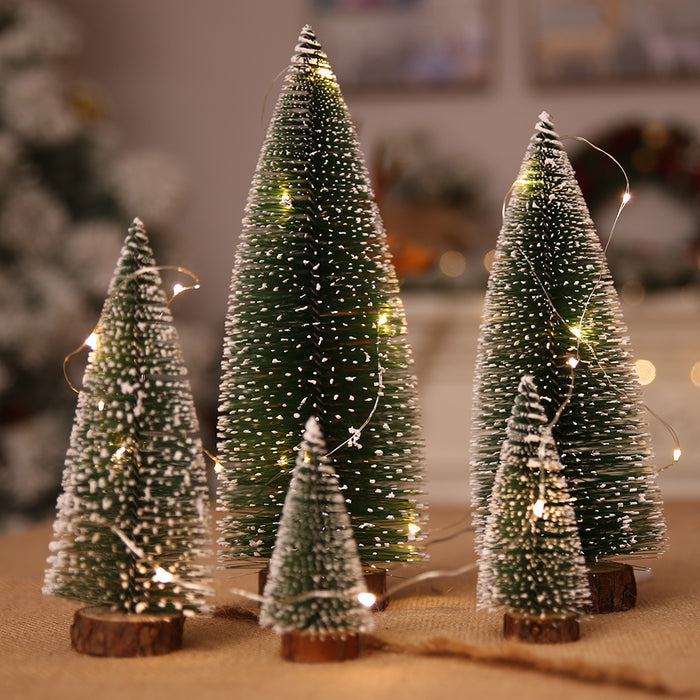 Ornamento de decoración navideña al por mayor árbol de aguja de pino de Navidad blanca JDC-DCN-HB011