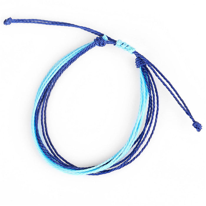 Wholesale Wax Line Bracelet Creative Hand Woven Bracelet MOQ≥3 JDC-BT-QiuX016
