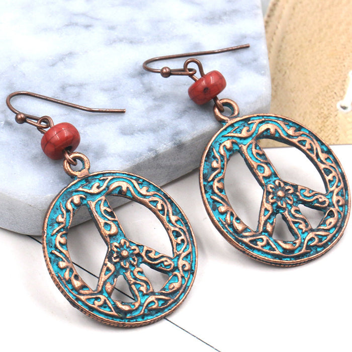 Wholesale Earrings Alloy Turquoise Accessory JDC-ES-Yuhong003
