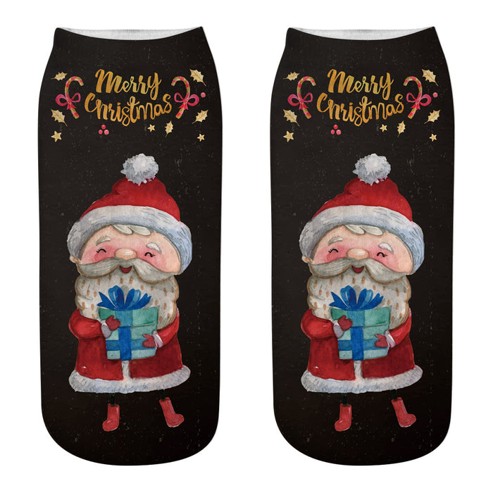 Socio al por mayor Polyester Christmas Cartoon lindo 3D Printing 3pcs JDC-SK-Junp001