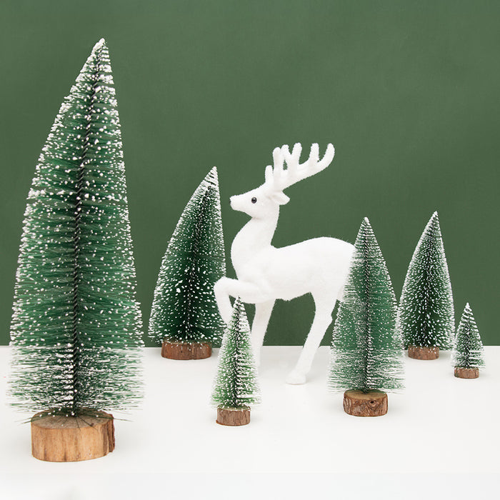 Ornamento de decoración navideña al por mayor árbol de aguja de pino de Navidad blanca JDC-DCN-HB011