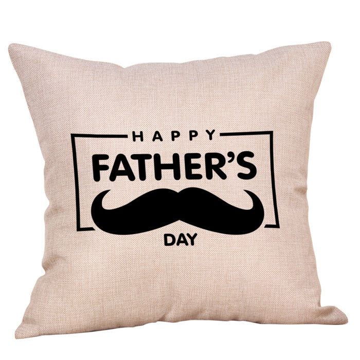 Wholesale Father's Day Cotton Linen Sofa Pillowcase JDC-PW-RNK001