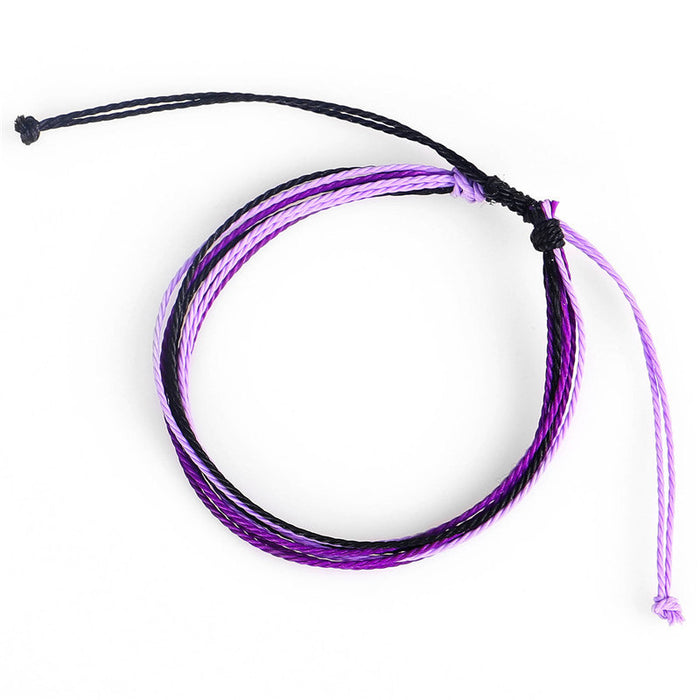 Wholesale Wax Line Bracelet Creative Hand Woven Bracelet MOQ≥3 JDC-BT-QiuX016