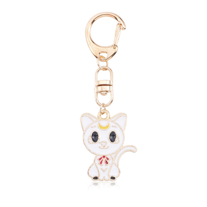 Wholesale Keychain Alloy Diamond Kitty JDC-KC-TianG022