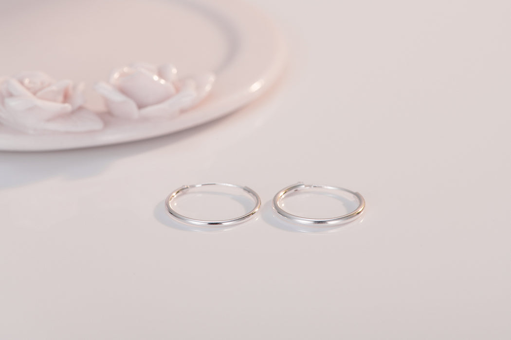 Wholesale Earrings Sterling Silver Simple Round Circles JDC-ES-STJ003