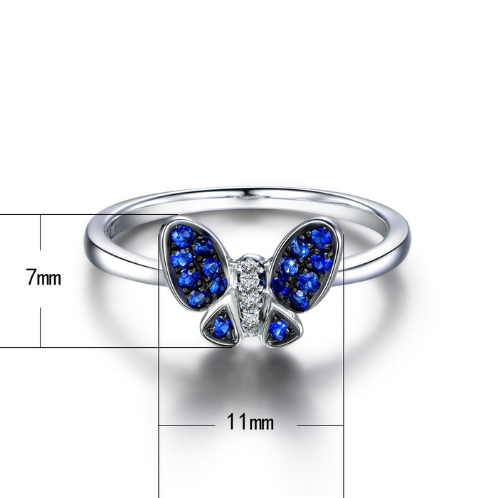 Jewelry WholesaleWholesale Butterfly Copper Zircon Ring MOQ≥2 JDC-RS-CaoS037 Rings 曹适 %variant_option1% %variant_option2% %variant_option3%  Factory Price JoyasDeChina Joyas De China