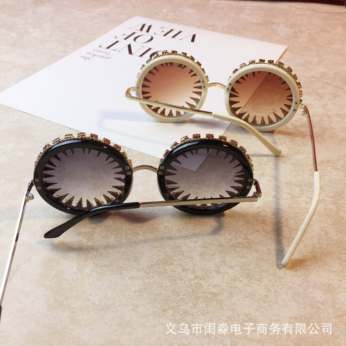 Jewelry WholesaleWholesale vintage round Harajuku wind rivet sunglasses JDC-SG-GuiM009 Sunglasses 闺淼 %variant_option1% %variant_option2% %variant_option3%  Factory Price JoyasDeChina Joyas De China