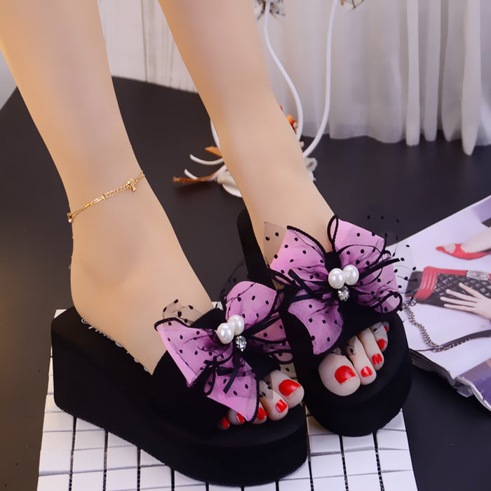 Wholesale thick bottom outer wear high heel non-slip casual outdoor sandals JDC-SP-Lulu002