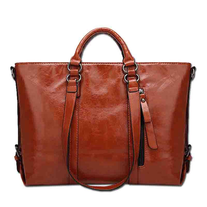 Wholesale Shoulder Bag PU Oil Wax Leather Simple Handheld Diagonal Cross JDC-SD-Sijie001