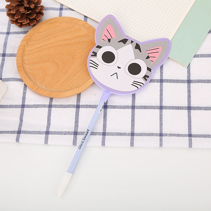 Pen de bolígrafo de plástico de Cat Fan de dibujos animados al por mayor JDC-BP-LIUJ003
