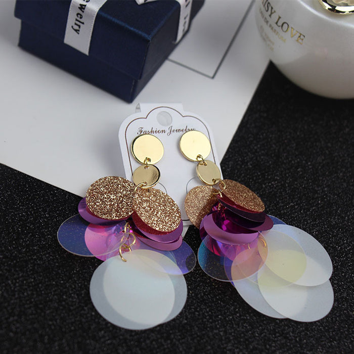Wholesale purple copper 925 silver needle Earrings JDC-ES-jinghy009