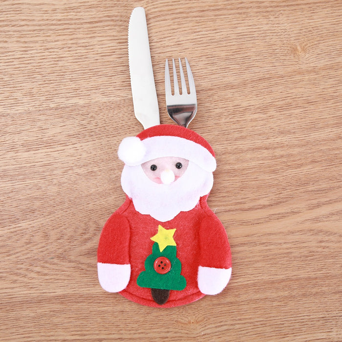 Wholesale Decorative Christmas Snowman Cutlery Bag JDC-DCN-YWSYMC001