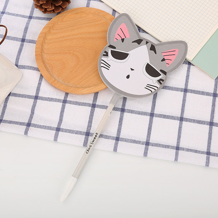 Wholesale Cartoon Cat Fan Plastic Ballpoint Pen JDC-BP-Liuj003