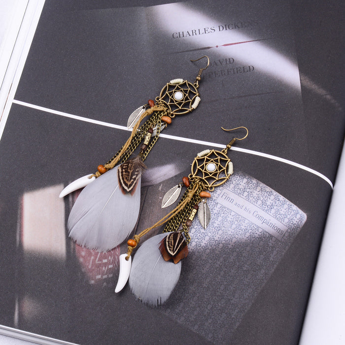 Wholesale Boho Fashion Dream Catcher Earrings JDC-ES-HH017